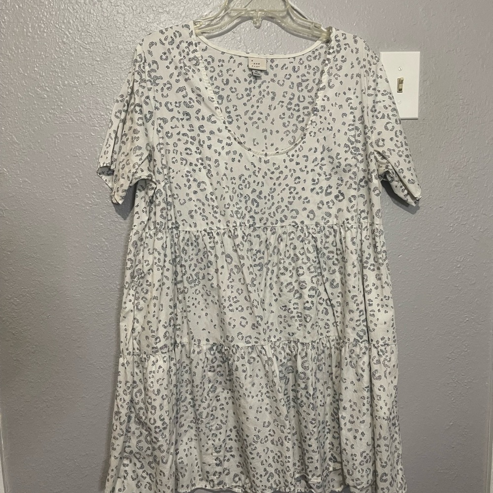 Gray Leopard Print Dress